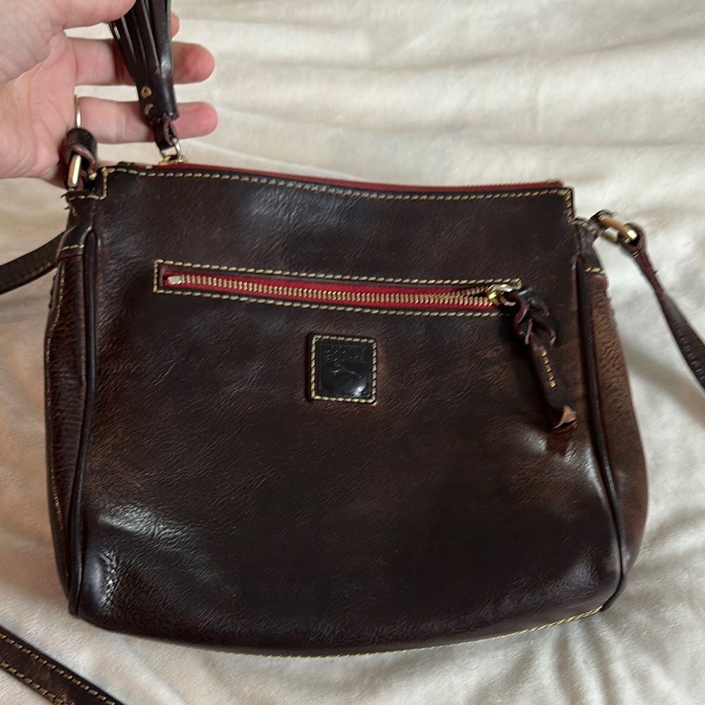 Dooney & Bourke Brown Leather Crossbody Bag